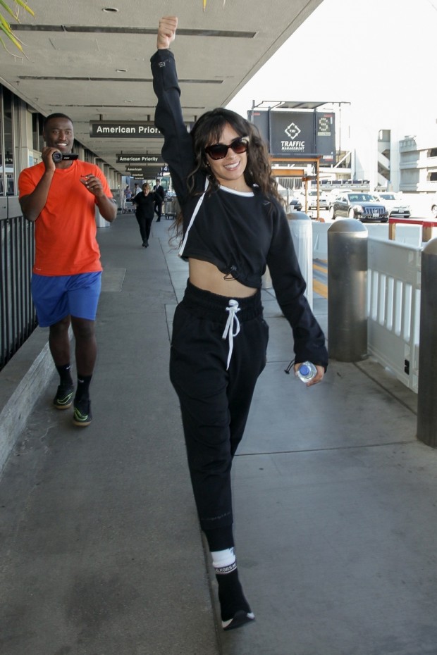 *EXCLUSIVE* Camila Cabello arrives for a flight out of town at LAX