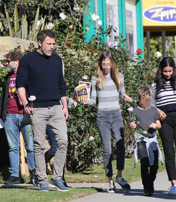 Ben Affleck Heads To Church With His Family And Jennifer Garner But Leaves With A Split Family
