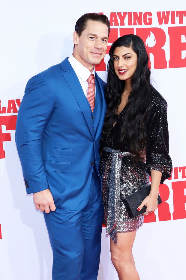Mandatory Credit: Photo by Greg Allen/Invision/AP/Shutterstock (10457294y) John Cena, Shay Shariatzadeh. John Cena, left, and Shay Shariatzadeh attend the premiere of Paramount Pictures' "Playing With Fire" at the AMC Lincoln Square on Saturday, Oct. 26, in New York NY Premiere of "Playing With Fire", New York, USA - 26 Oct 2019 