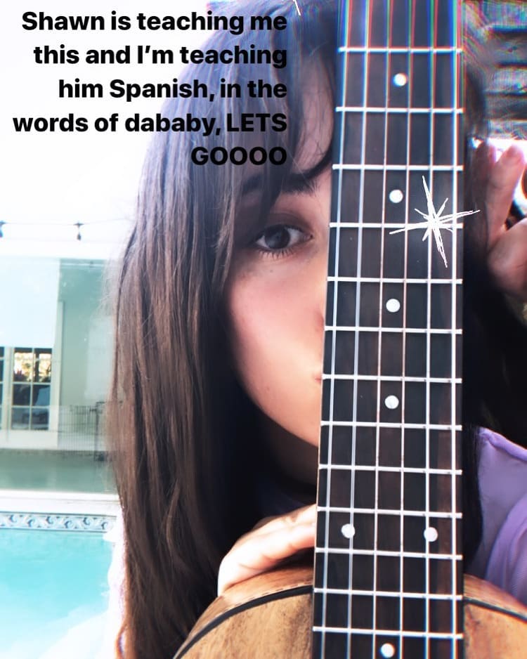 Камила Кабельо учит испанскому языку Шона Мендеса, а он ее играть на гитаре