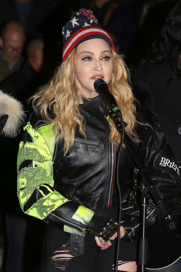 Madonna Performance at Washington Square Park, New York, USA